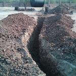 Trenching for 5,000 gallon water tank