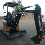 17G Excavator fits in tight spaces - no more backyard hand work and wheel barrels!