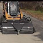 Sweeper Attachment with dust abatement system is great for cleaning up parking lots, constructions sites, streets, curbs, as well as parks and recreation sites.