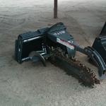 Trencher - great for digging trenches for utility and irrigation systems, water and power lines.  Can get in close to buildings, walls and fences.